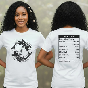 Camiseta Fatos de Nutrição do Signo de Peixes Astrologia