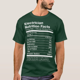 Camiseta Fatos de Nutrição Eletrônica são Engraçados