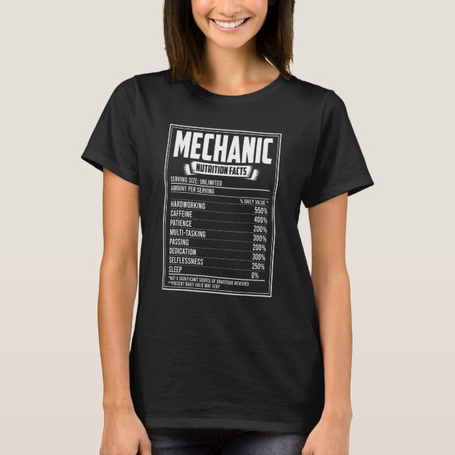 Camiseta Fatos de Nutrição Mecânica (Frente)