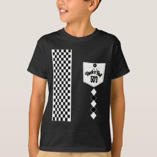 Camiseta Fatos de Rockabilly Bowling Sock Hop dos anos 50 G
