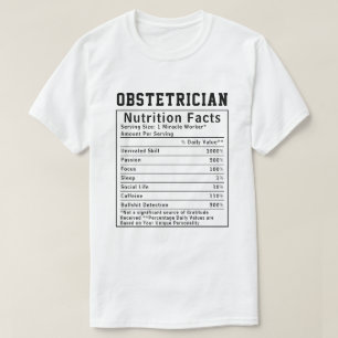 Camiseta Fatos Divertidos de Nutrição para Obstetras Presen