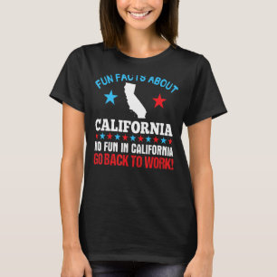 Camiseta Fatos Divertidos Sobre A Califórnia Não É Divertid