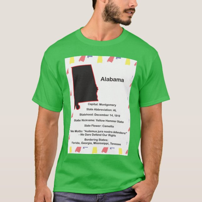 Camiseta Fatos do Estado do Alabama (Frente)
