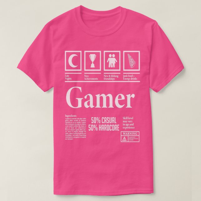 Camiseta Fatos Engraçados Sobre Jogos (Frente do Design)
