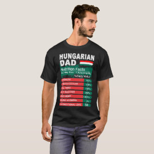 Camiseta Fatos húngaros da nutrição do pai que servem o