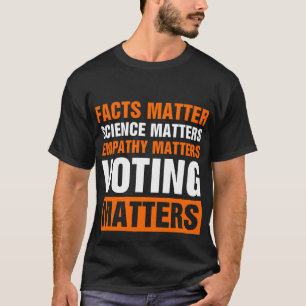 Camiseta Fatos Importantes Ciência Questões de Votação