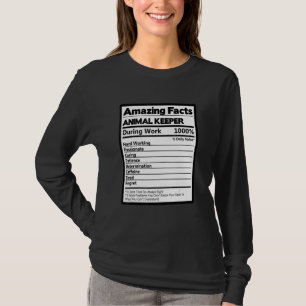 Camiseta Fatos Incríveis Cuidador de Animais Durante o Trab