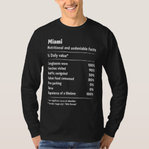 Camiseta fatos inegáveis de Miami Definição da Cidade