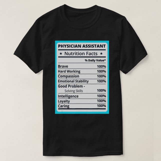 Camiseta Fatos Nutricionais Auxiliares Médicos (Frente do Design)