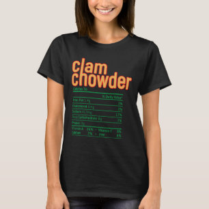 Camiseta Fatos Nutricionais de Clam Chowder Funny Dia de Aç