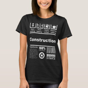Camiseta Fatos Nutricionais De Construção