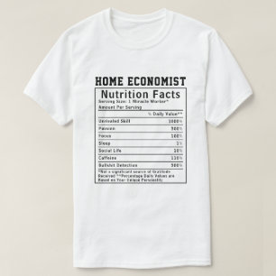 Camiseta Fatos Nutricionais de Economista Doméstico Engraça