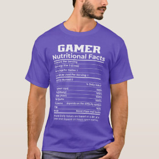 Camiseta Fatos Nutricionais de Jogador Jogos Vídeo Engraçad