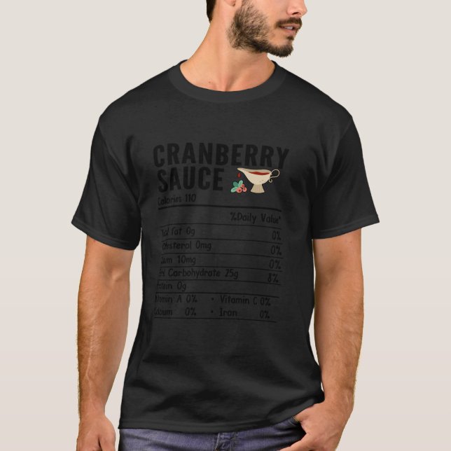Camiseta Fatos Nutricionais De Molho De Cranberry Correspon (Frente)