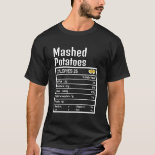 Camiseta Fatos Nutricionais de Purê de Batata Engraçado de