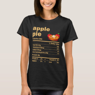 Camiseta Fatos Nutricionais de Torta de Maçã Diversão Dia d