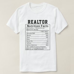 Camiseta Fatos Nutricionais Divertidos para Corretor de Imó