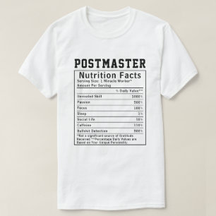 Camiseta Fatos Nutricionais do Carteiro Engraçado Presente