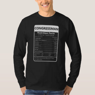 Camiseta Fatos Nutricionais do Deputado Gráfico Sarcástico