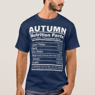 Camiseta Fatos Nutricionais do outonoNome do outono Anivers