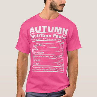 Camiseta Fatos Nutricionais do outonoNome do outono Anivers