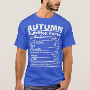 Camiseta Fatos Nutricionais do outonoNome do outono Anivers