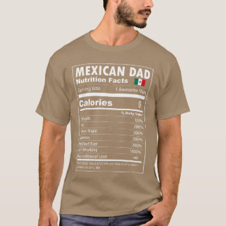 Camiseta Fatos Nutricionais do Pai Meicano Orgulhoso Pai Me