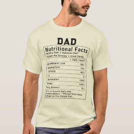 Camiseta Fatos Nutricionais do Papai presentes do dia dos p