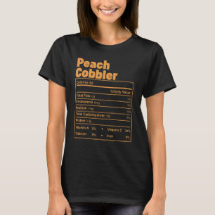 Camiseta Fatos Nutricionais do Peach Cobbler de Ação de Gra