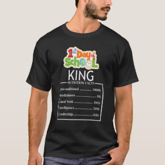 Camiseta Fatos Nutricionais do Rei do Primeiro Dia de Aula