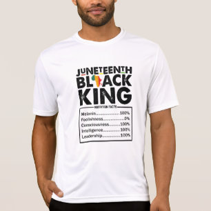 Camiseta Fatos Nutricionais do Rei Negro do Juneteenth Mela