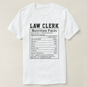 Camiseta Fatos Nutricionais Engraçados de Escrivão de Direi