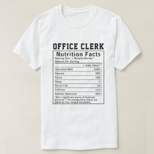 Camiseta Fatos Nutricionais Engraçados para Funcionário de