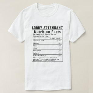 Camiseta Fatos Nutricionais Engraçados para Recepcionista P