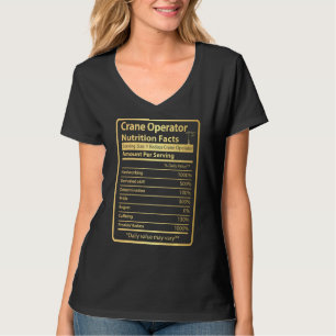 Camiseta Fatos Nutricionais Engraçados Pelo Operador Crane