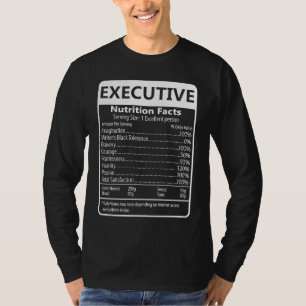Camiseta Fatos Nutricionais Executivos Gráfico Sarcástico