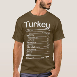 Camiseta Fatos Nutricionais na TurquiaNutrição Engraçada Aç