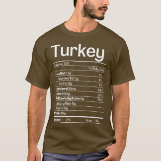 Camiseta Fatos Nutricionais na TurquiaNutrição Engraçada Aç