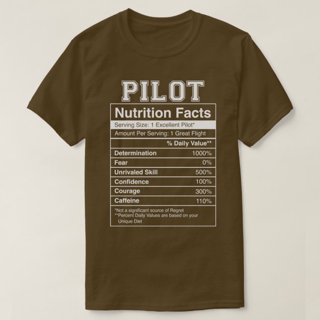 Camiseta Fatos Nutricionais Pilotos (Frente do Design)
