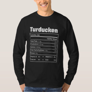 Camiseta Fatos Nutricionais Turducken, Comida de Ação de Gr