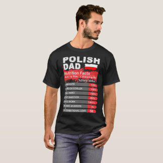 Camiseta Fatos poloneses da nutrição do pai que servem o