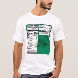Camiseta Fatos sobre Homens Nigerianos - Nutricionais 