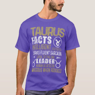 Camiseta Fatos sobre Touro Signo do Zodíaco Presente de Ani