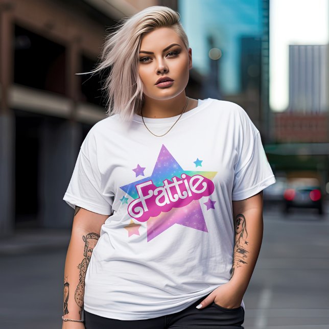 Camiseta Fattie Plus Size BBW Fat Girl Retro 90's Style (Criador carregado)