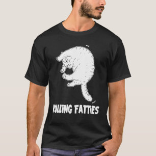 Camiseta Fatties Rolando Gato Gato Roupas Pai do Gato Mãe