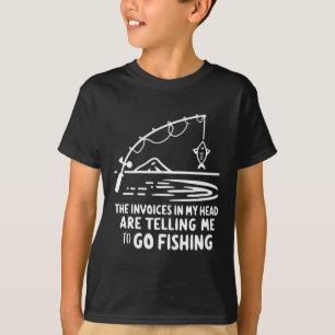 Camiseta Faturas Na Minha Cabeça Pescaria Contabilidade Div