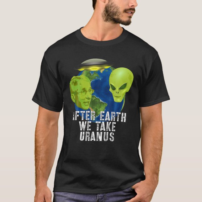 Camiseta Fauci Alienígena UFO Exterior Engraçado Ant Conser (Frente)