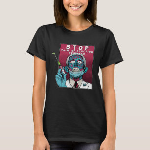 Camiseta Fauci Pare Mandato de Vacina Prenda Fauci Meu Corp