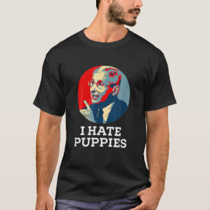 Camiseta Fauci Puppies Odeia Cães Pro USA Sarcasmo Anti Fa