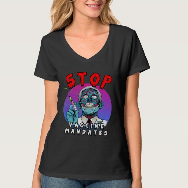 Camiseta Fauci Stop Vaccine Mandate Arrest Fauci My Body Va (Frente)